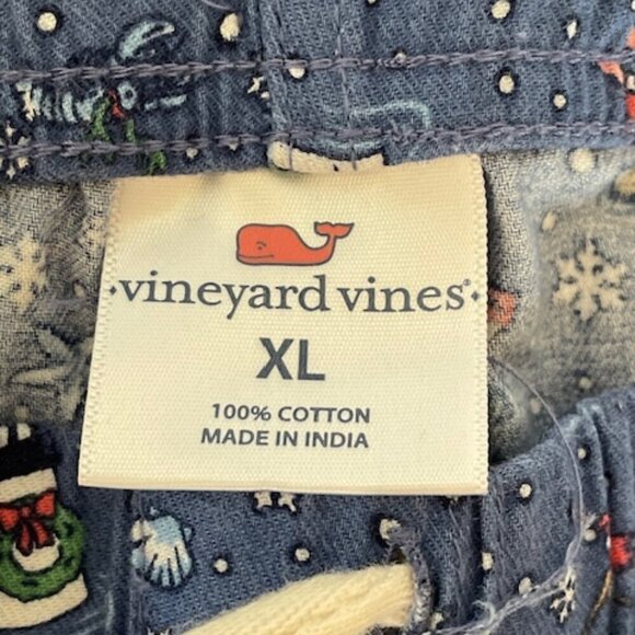 VINEYARD VINES Men's Christmas Cotton Santa Whale Lounge Pajama Pants - Picture 5 of 15